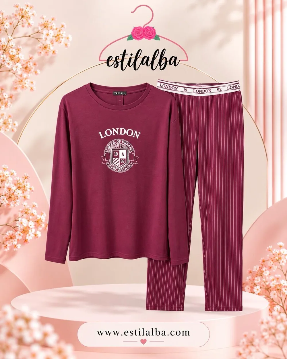 Pijama London granate